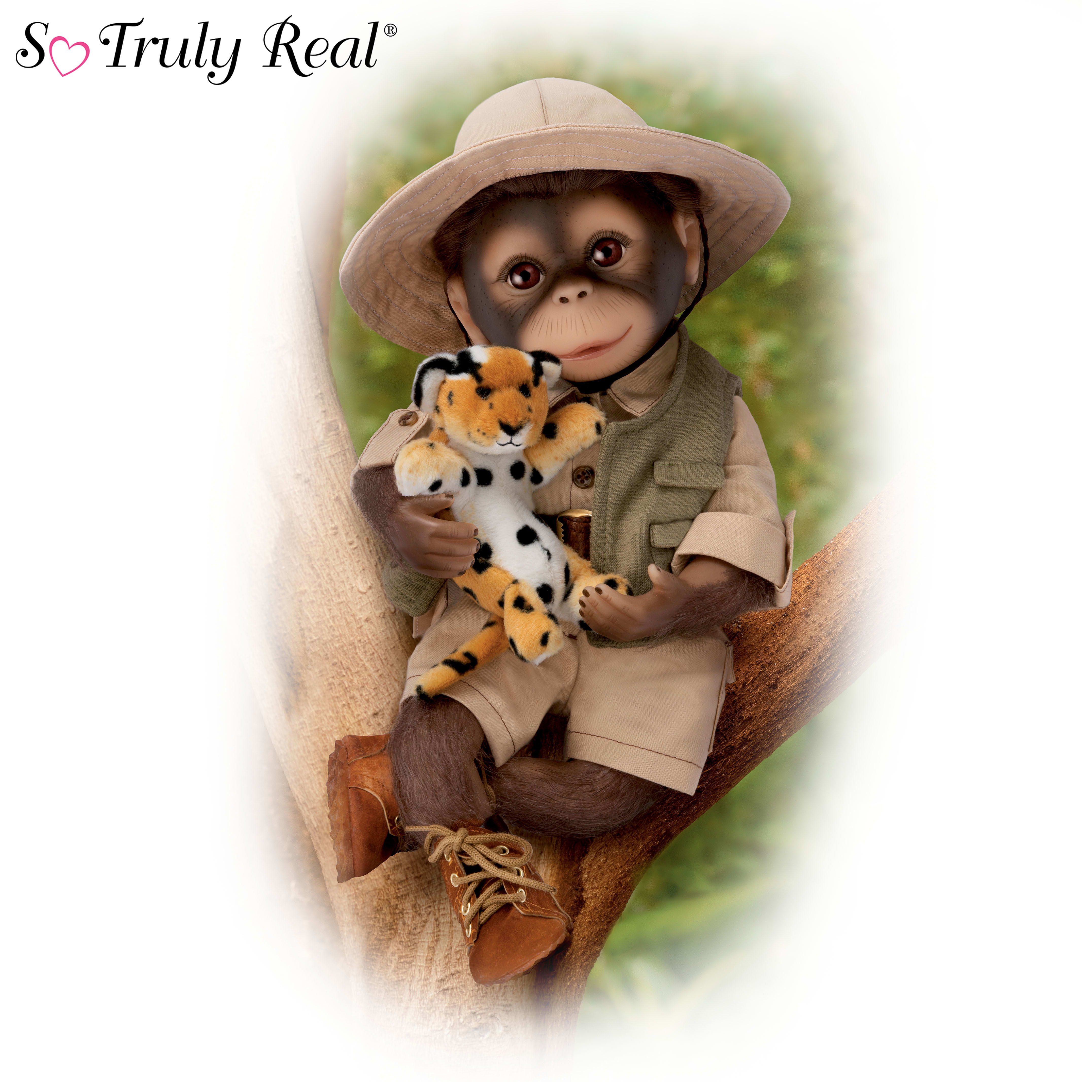 So Truly Real Milo The Safari Vinyl Monkey Doll Featuring A Custom